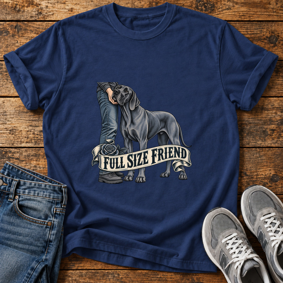 Full Size Friend Great Dane T-Shirt