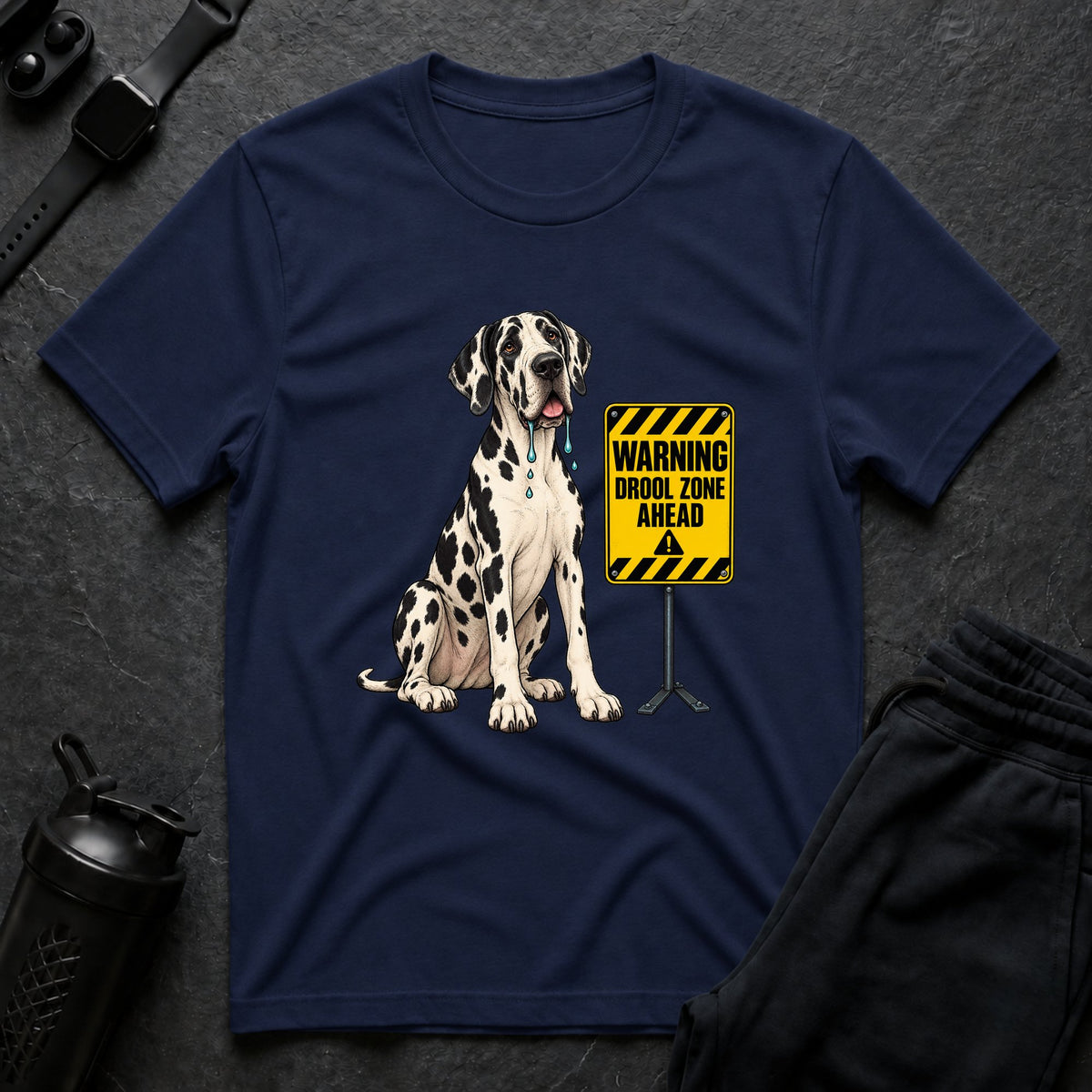 Drool Zone Warning – Great Dane T-Shirt