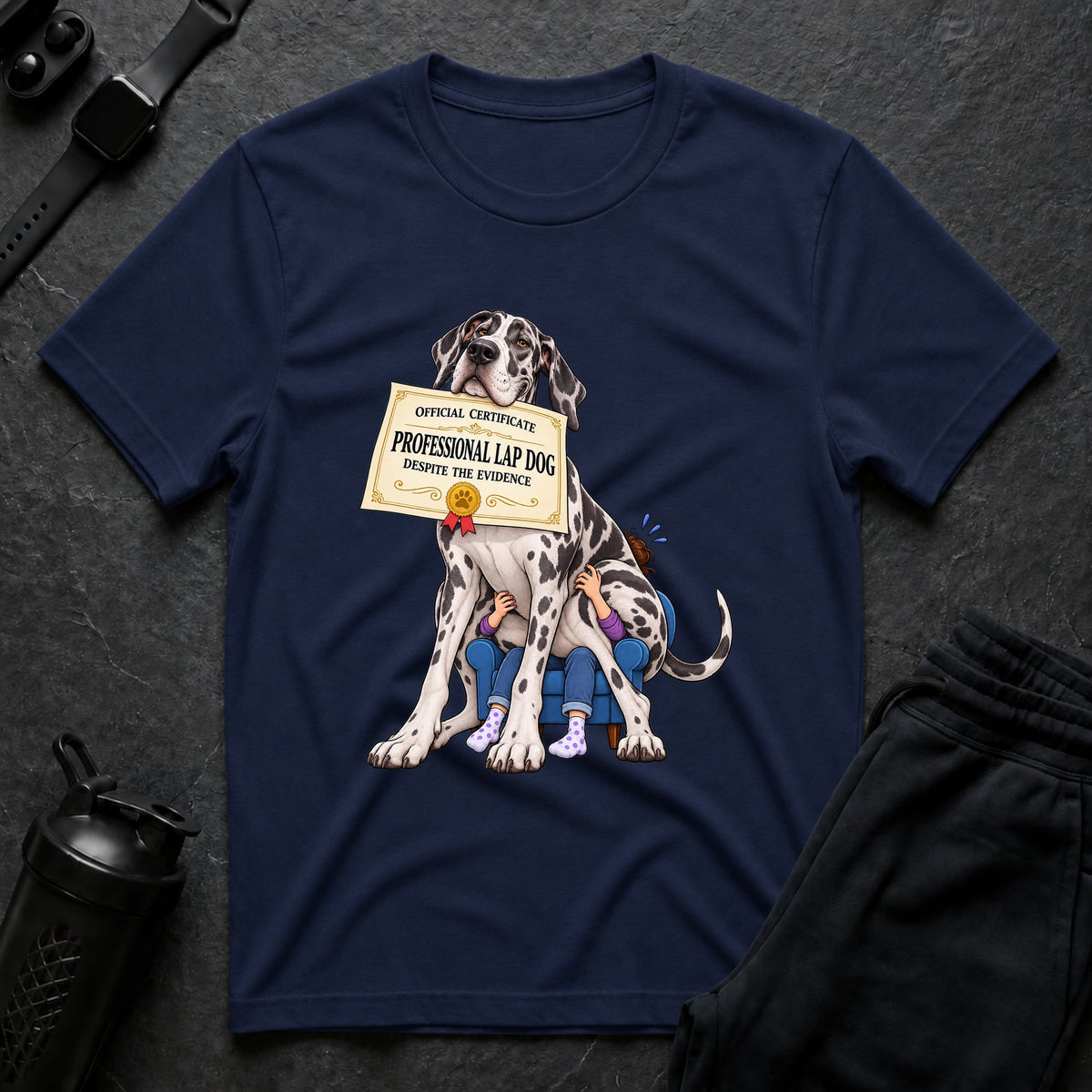 Professional Lap Dog – Great Dane T-Shirt