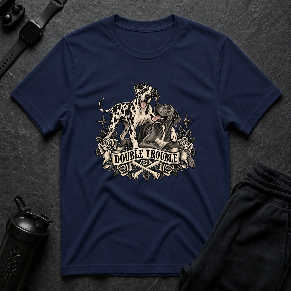 Double Trouble Great Danes T-Shirt