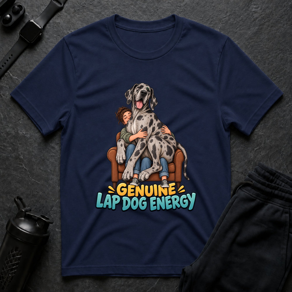 Genuine Lapdog Energy – Great Dane T-Shirt