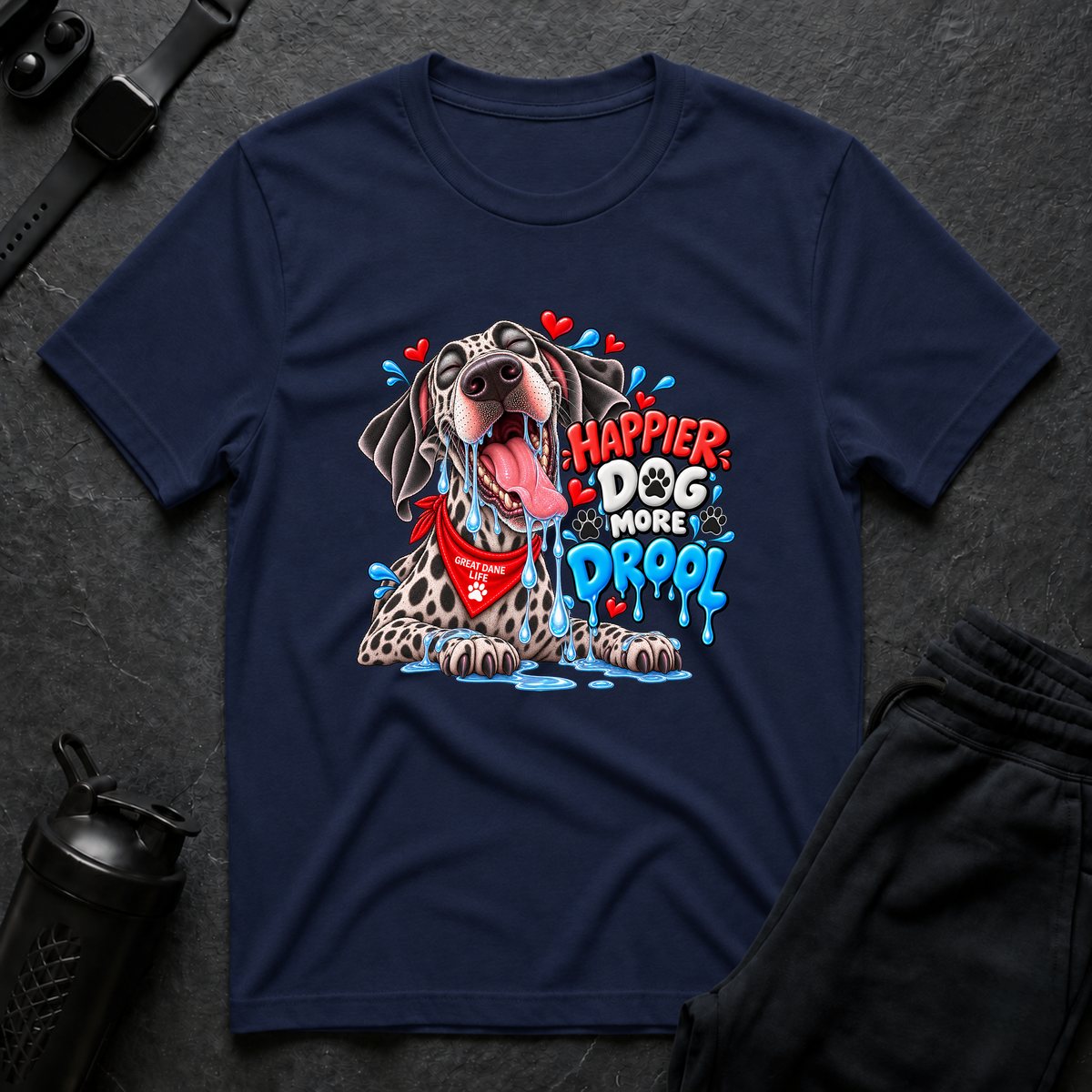 Happier Dog Drool – Great Dane T-Shirt