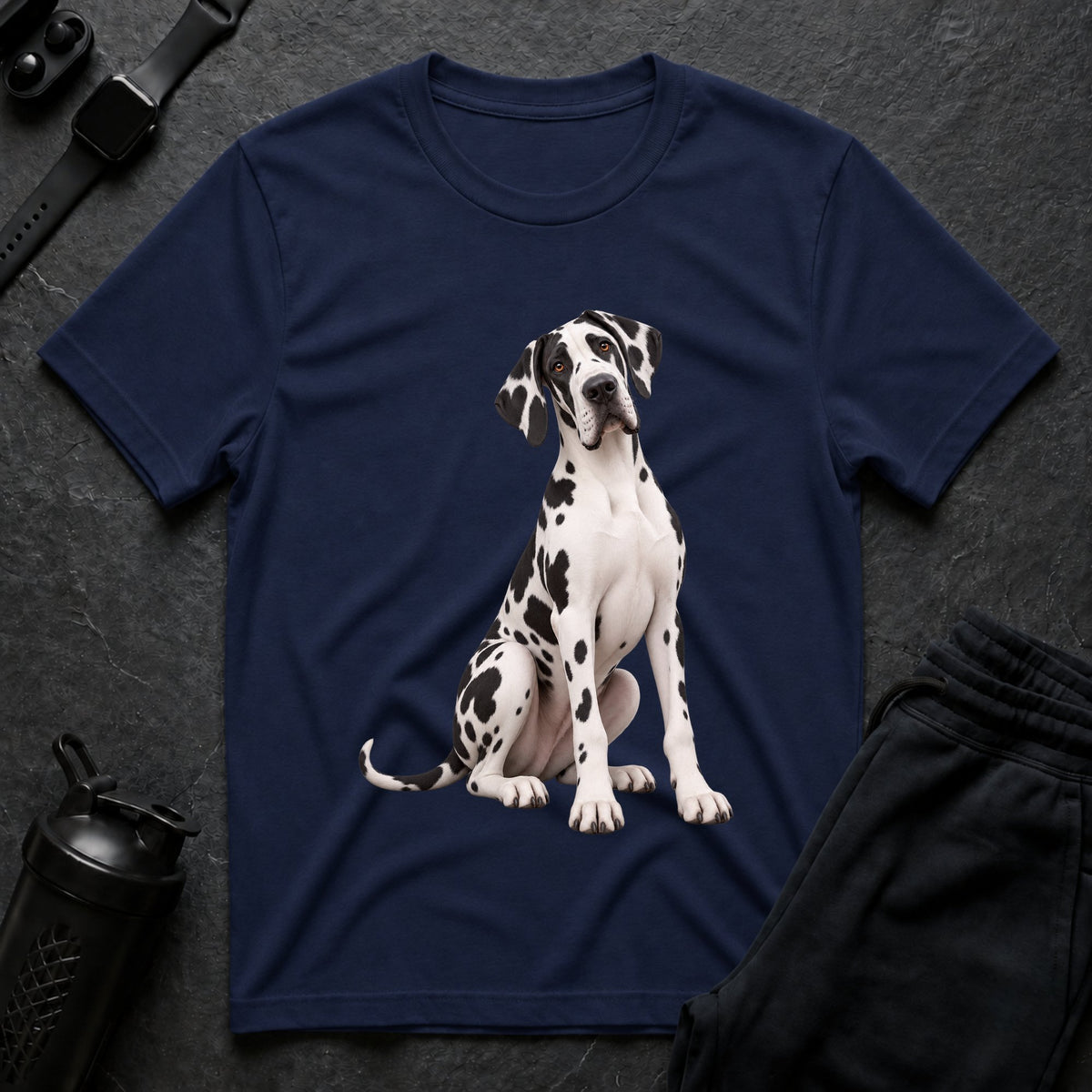 Harlequin Dane Portrait – T-Shirt