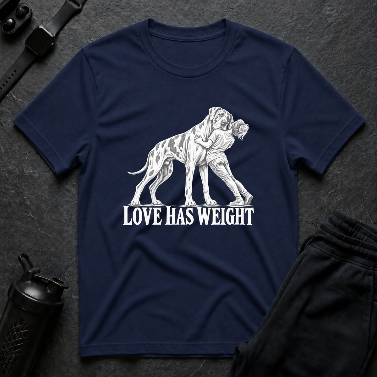 Love Has Weight – Great Dane T-Shirt