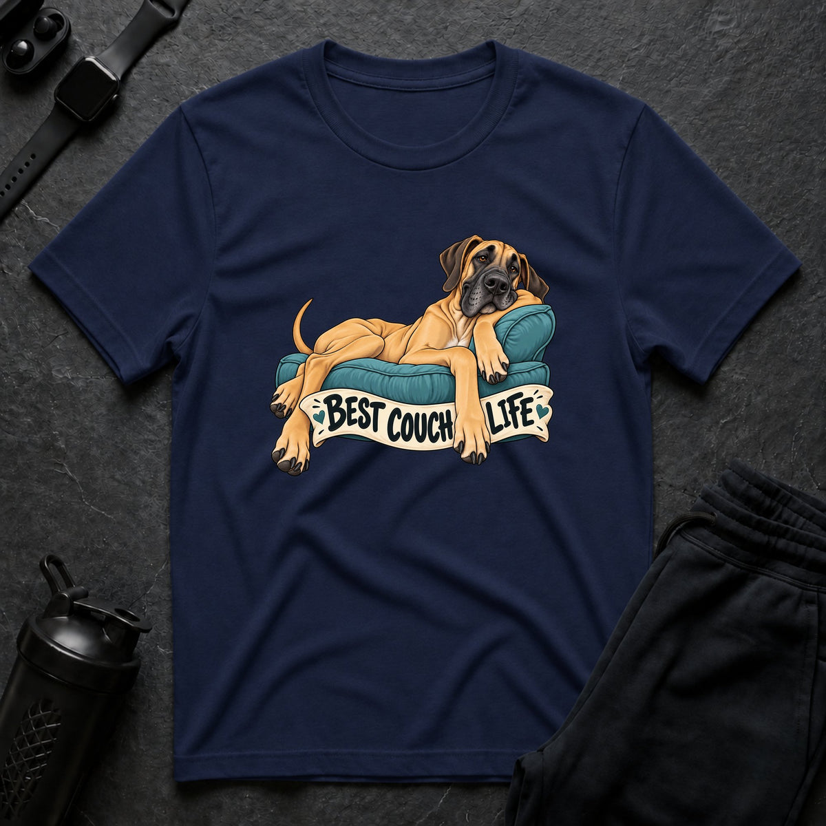 Best Couch Life – Great Dane T-Shirt