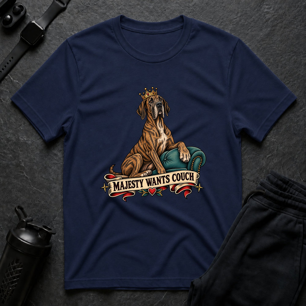 Majesty Wants Couch – Great Dane T-Shirt
