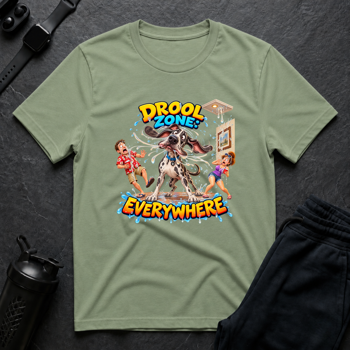 Drool Zone Everywhere – Great Dane T-Shirt