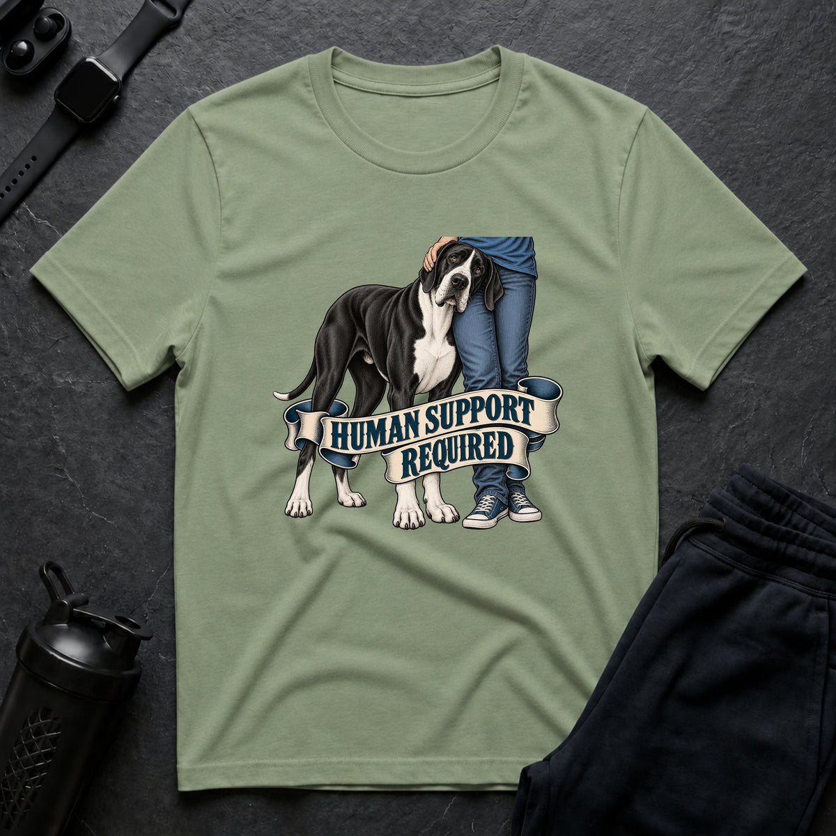 Human Support – Great Dane T-Shirt