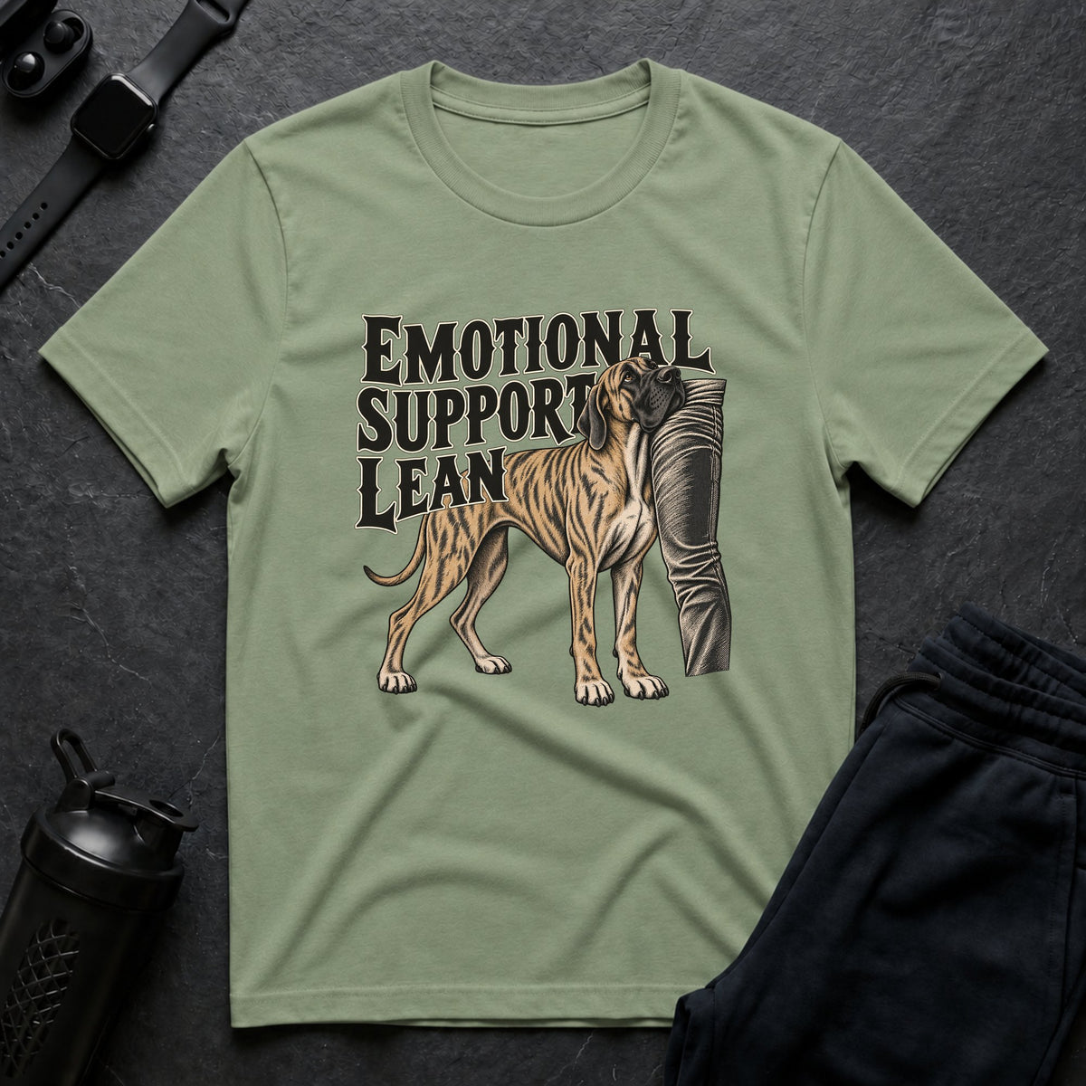 Emotional Support Lean – Great Dane T-Shirt