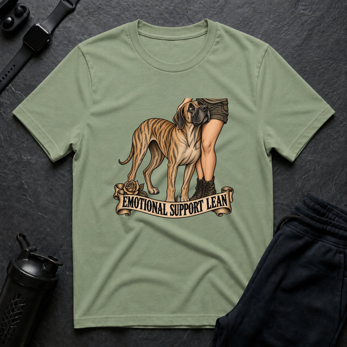Emotional Support Lean – Great Dane T-Shirt