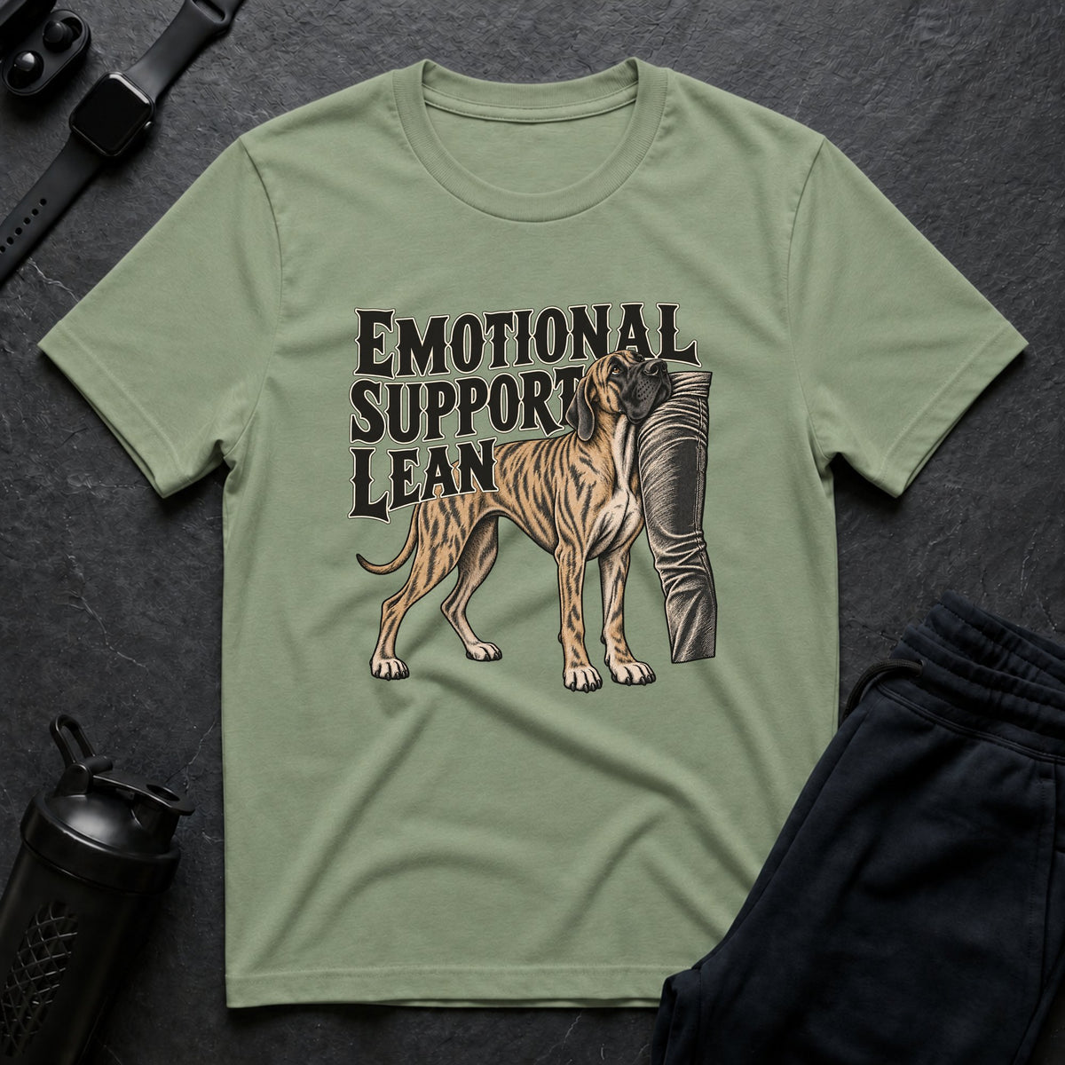 Emotional Support Lean – Great Dane T-Shirt