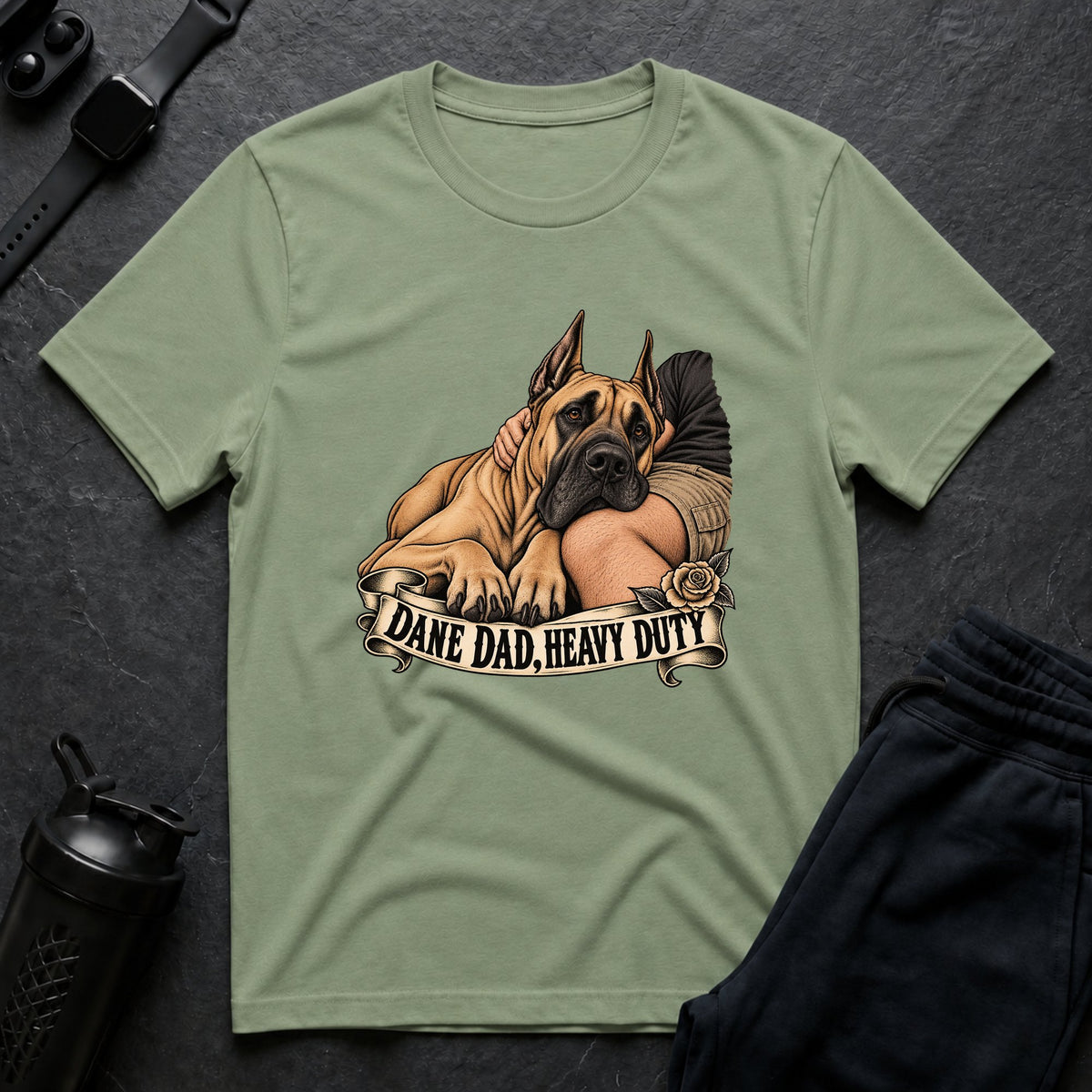 Dane Dad Duty – Great Dane T-Shirt