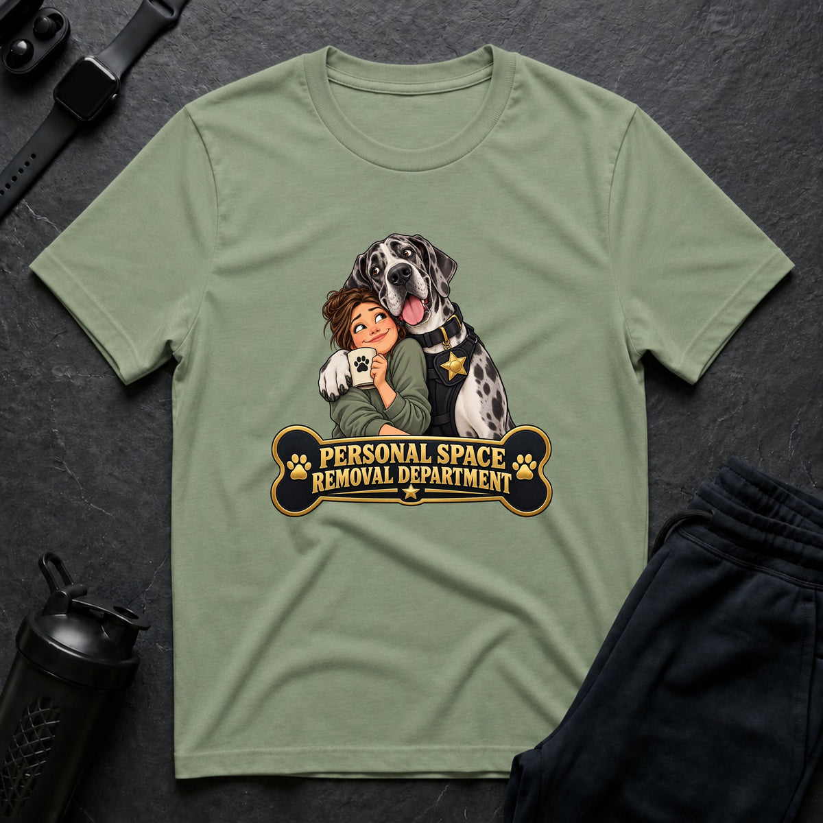 Personal Space Patrol – Great Dane T-Shirt