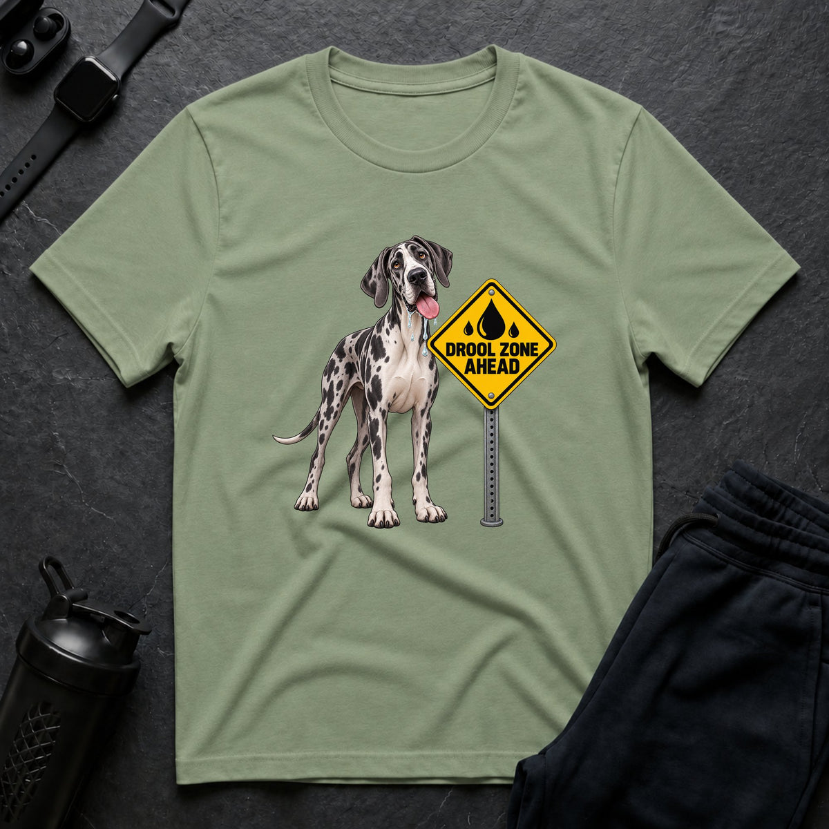 Drool Zone Ahead – Great Dane T-Shirt
