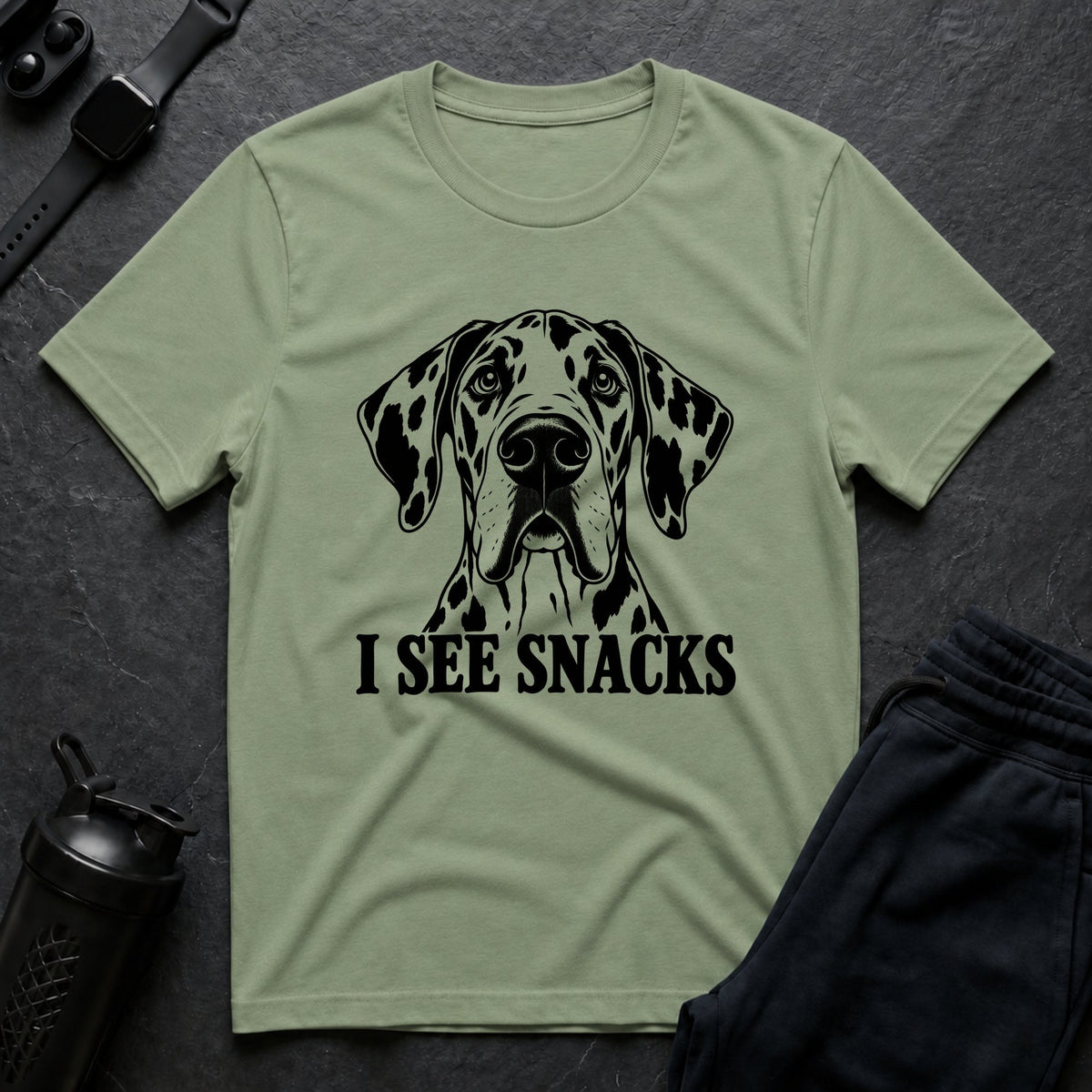 I See Snacks – Great Dane T-Shirt