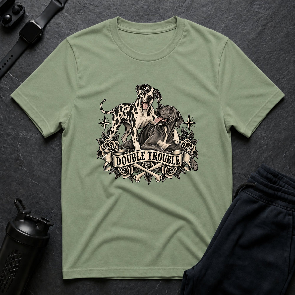Double Trouble Great Danes T-Shirt