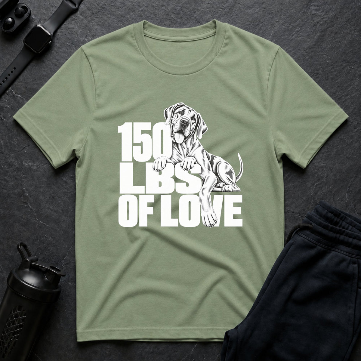 150 Lbs Love – Great Dane T-Shirt