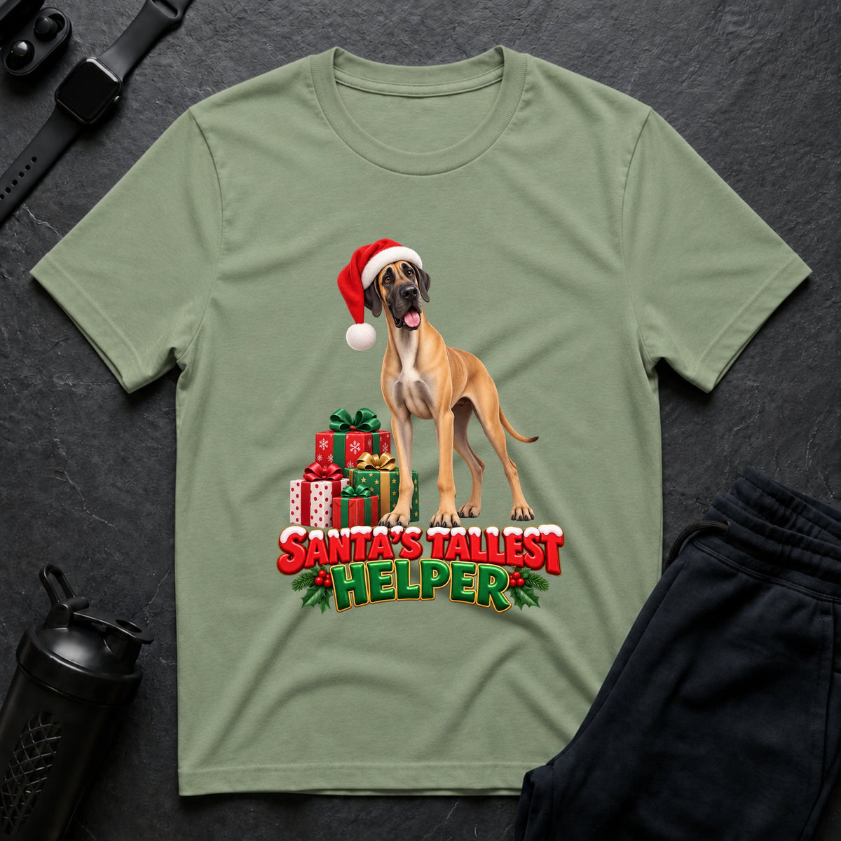 Helper Hound Holiday – Great Dane T-Shirt