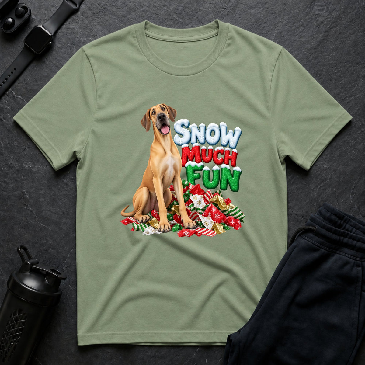 Festive Paws Bliss – Great Dane T-Shirt