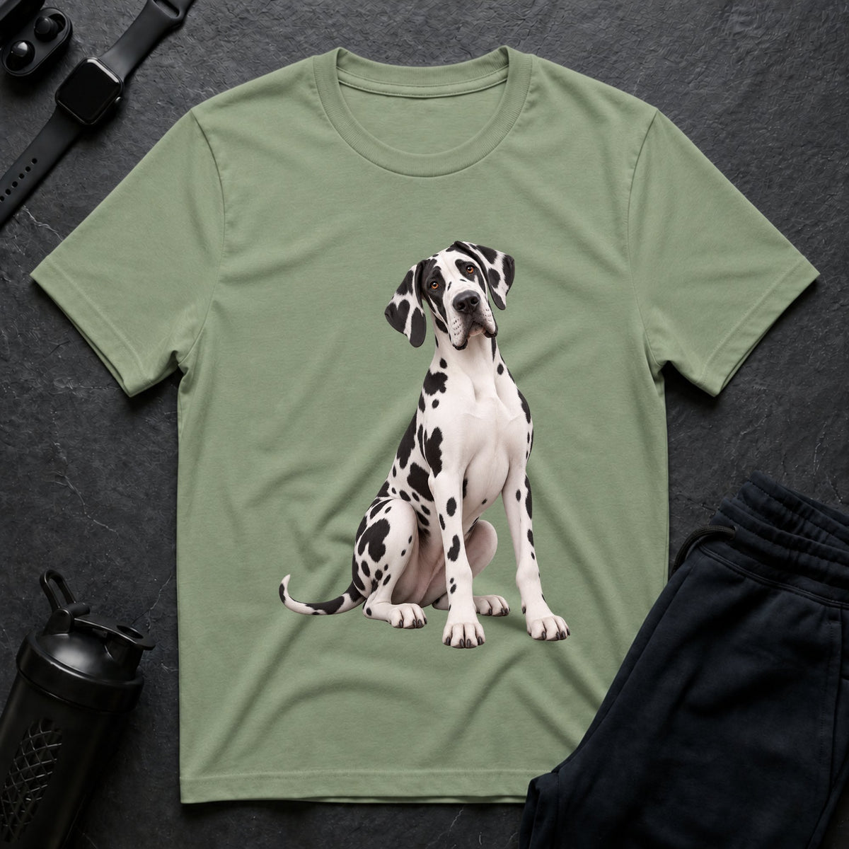 Harlequin Dane Portrait – T-Shirt