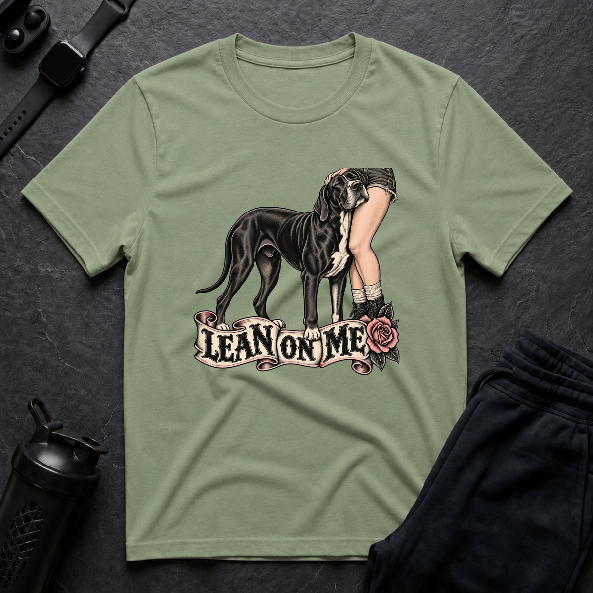 Lean On Me – Great Dane T-Shirt