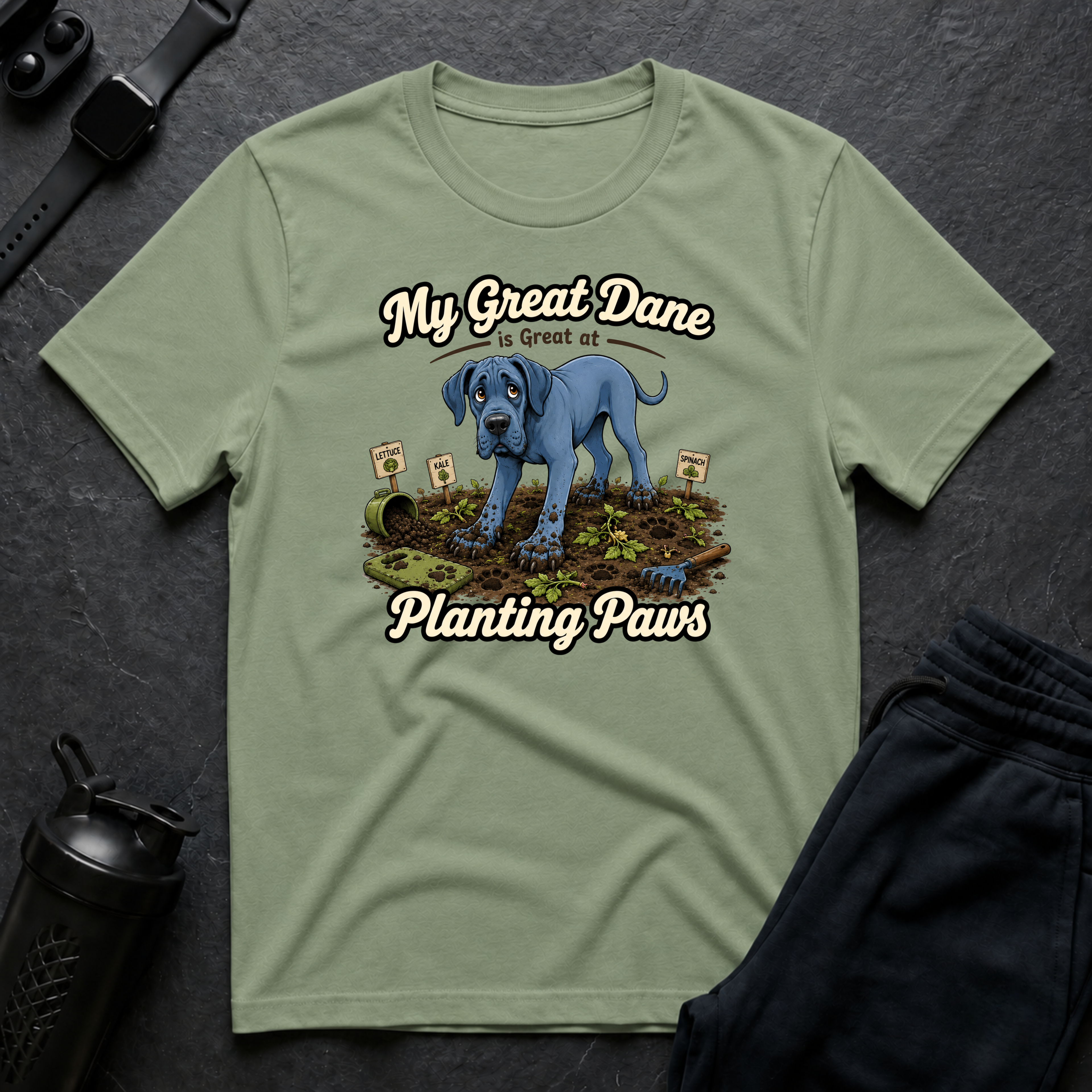 Great Dane Planting Paws