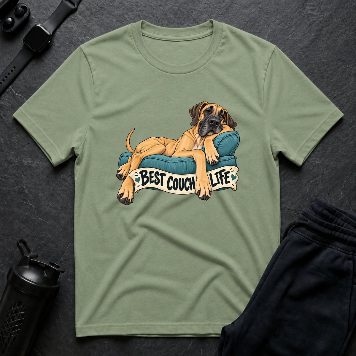 Best Couch Life – Great Dane T-Shirt