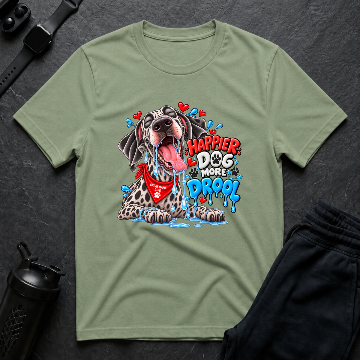Happier Dog Drool – Great Dane T-Shirt