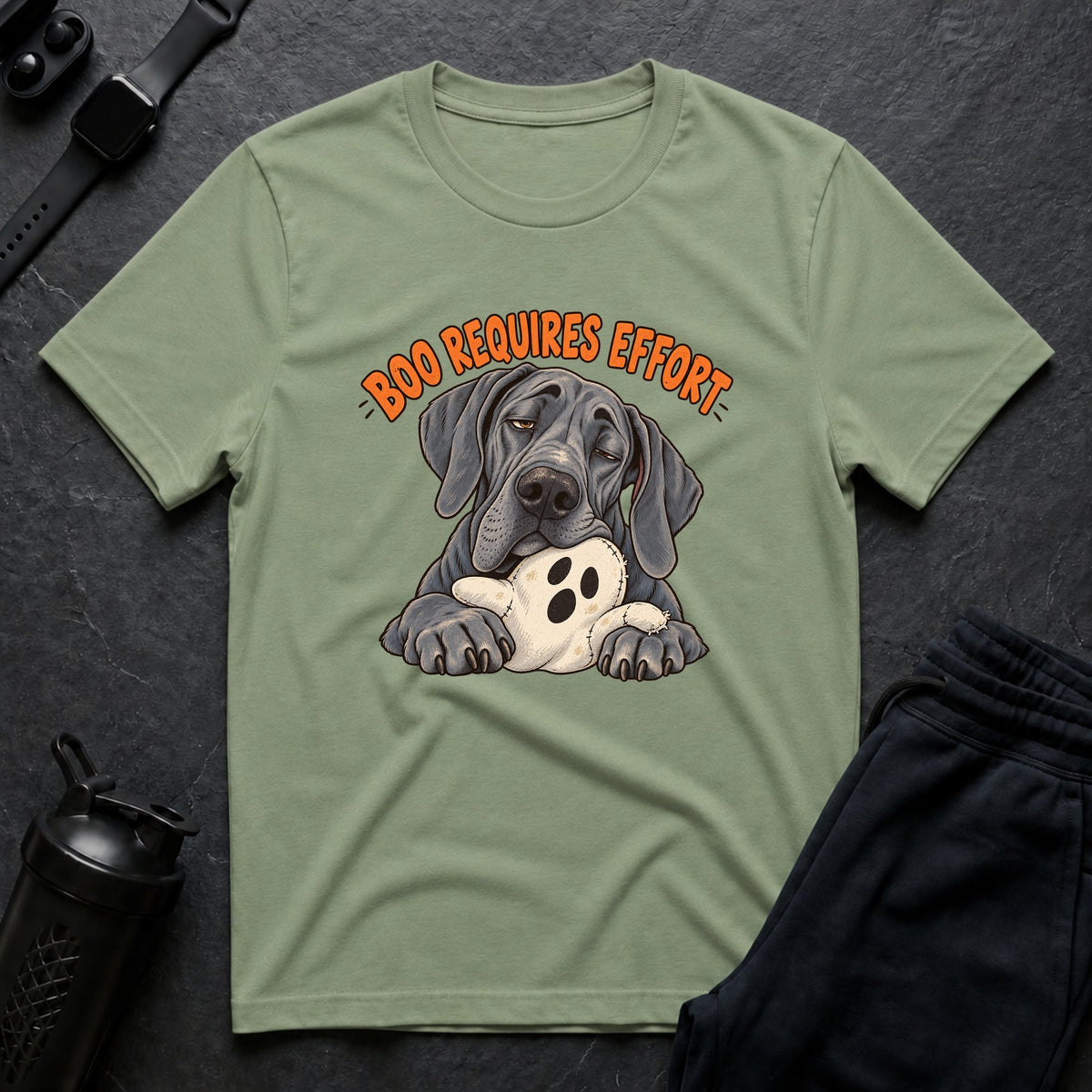 Boo Requires Effort – Great Dane T-Shirt