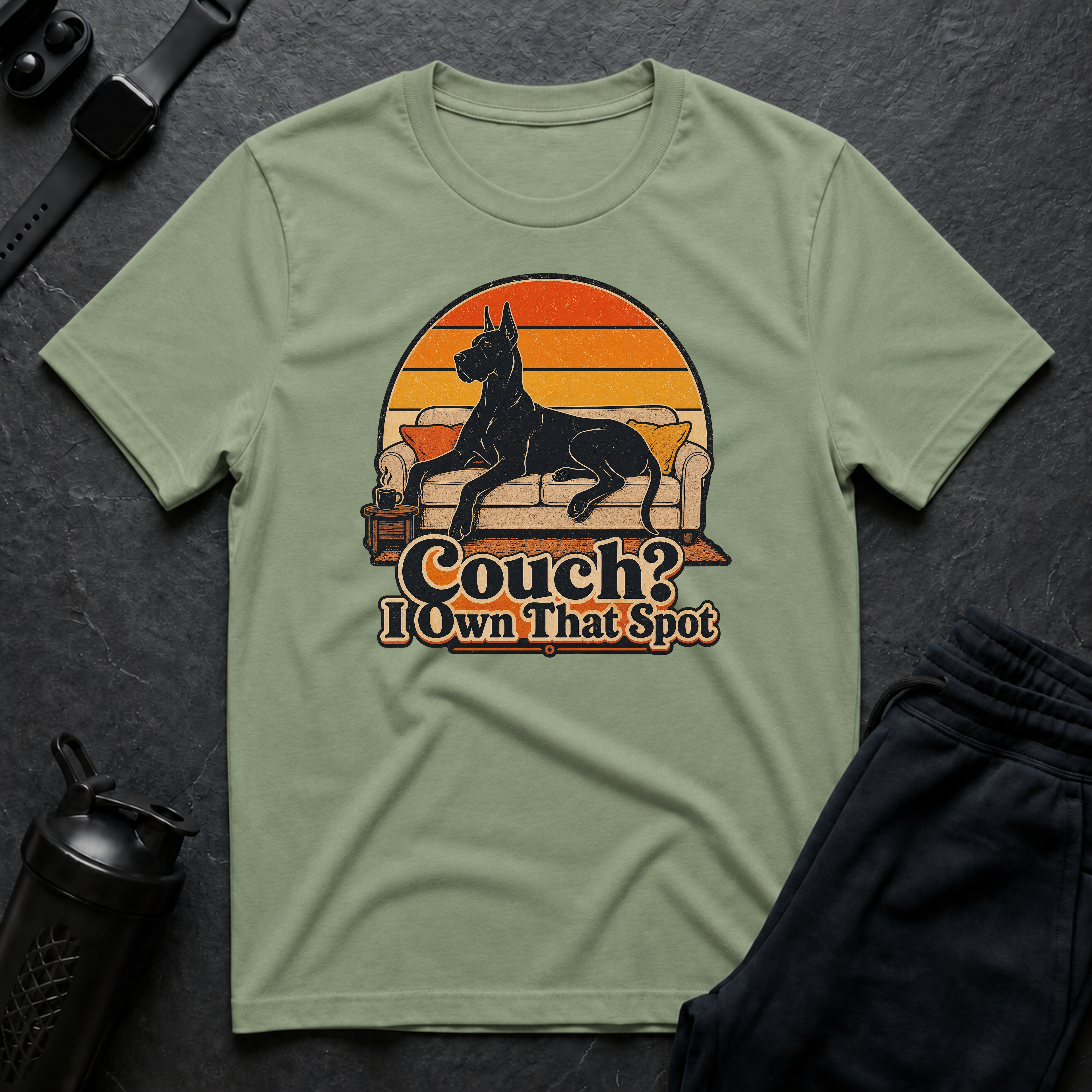 Couch Owner Dog