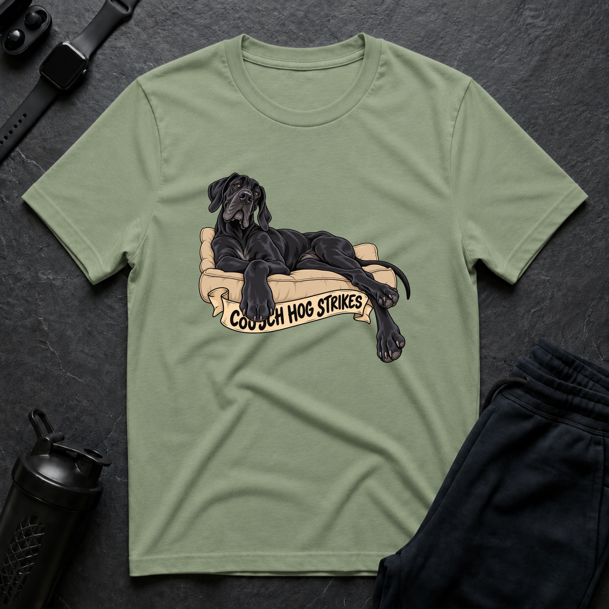 Couch Hog Strikes – Great Dane T-Shirt