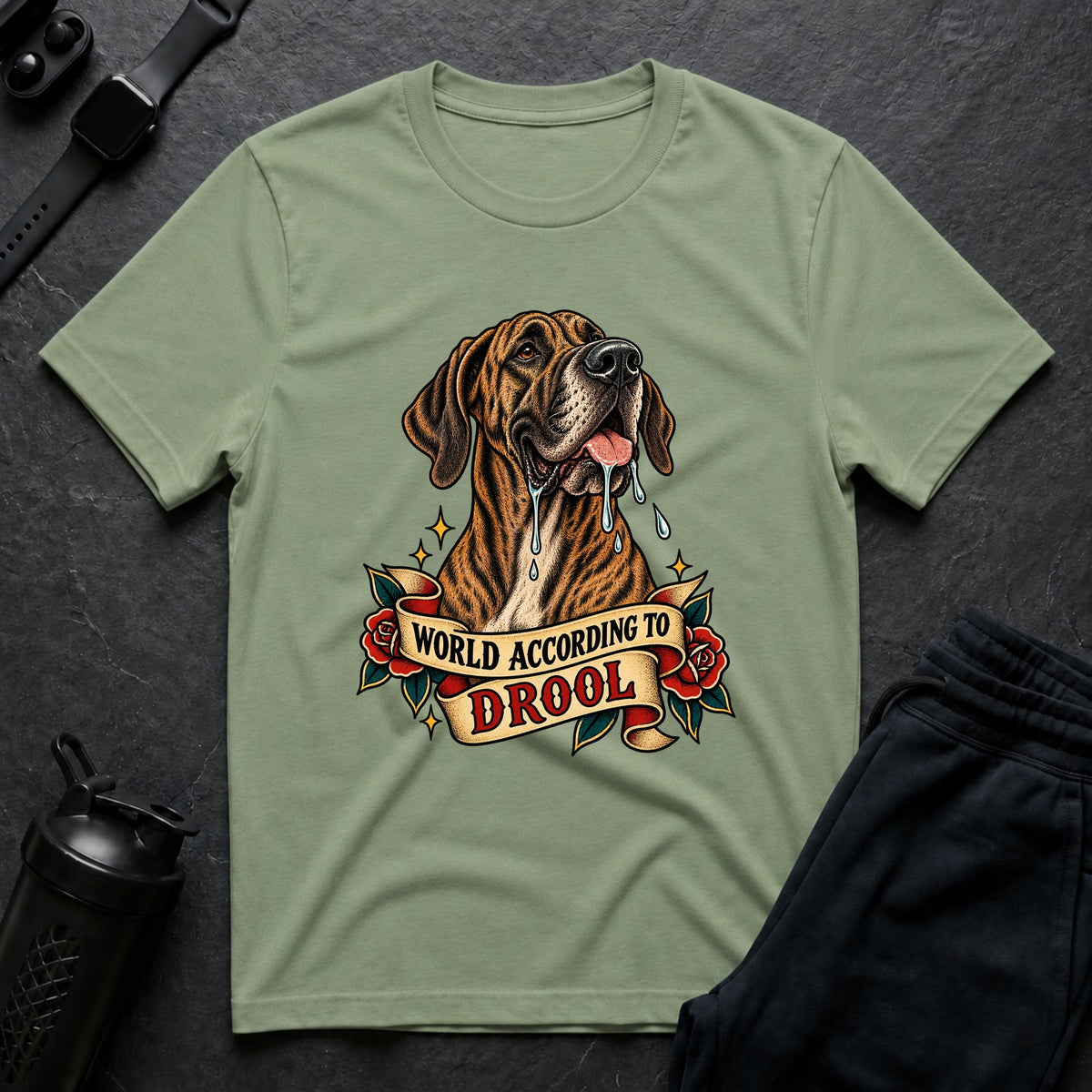 World According Drool – Great Dane T-Shirt