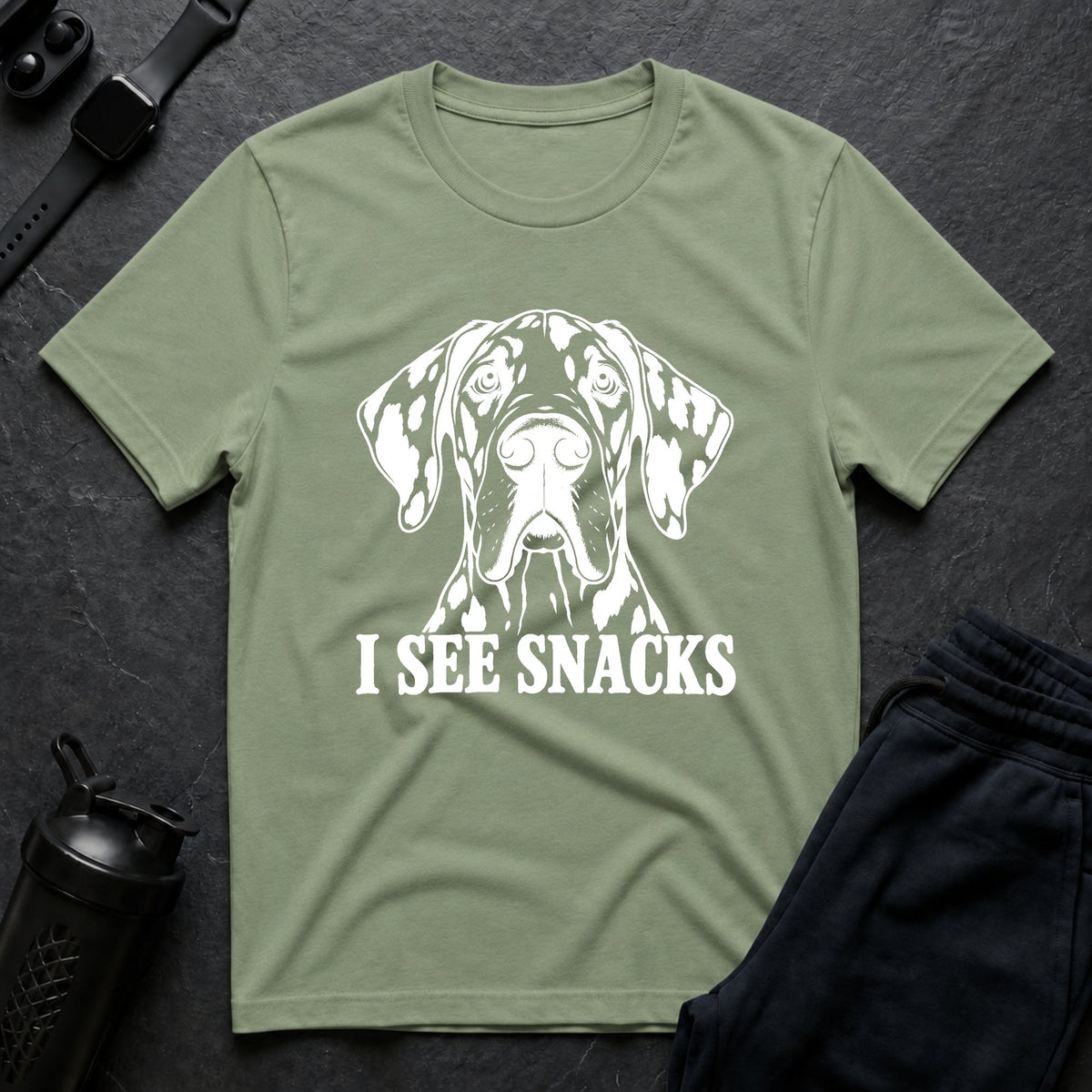I See Snacks – Great Dane T-Shirt