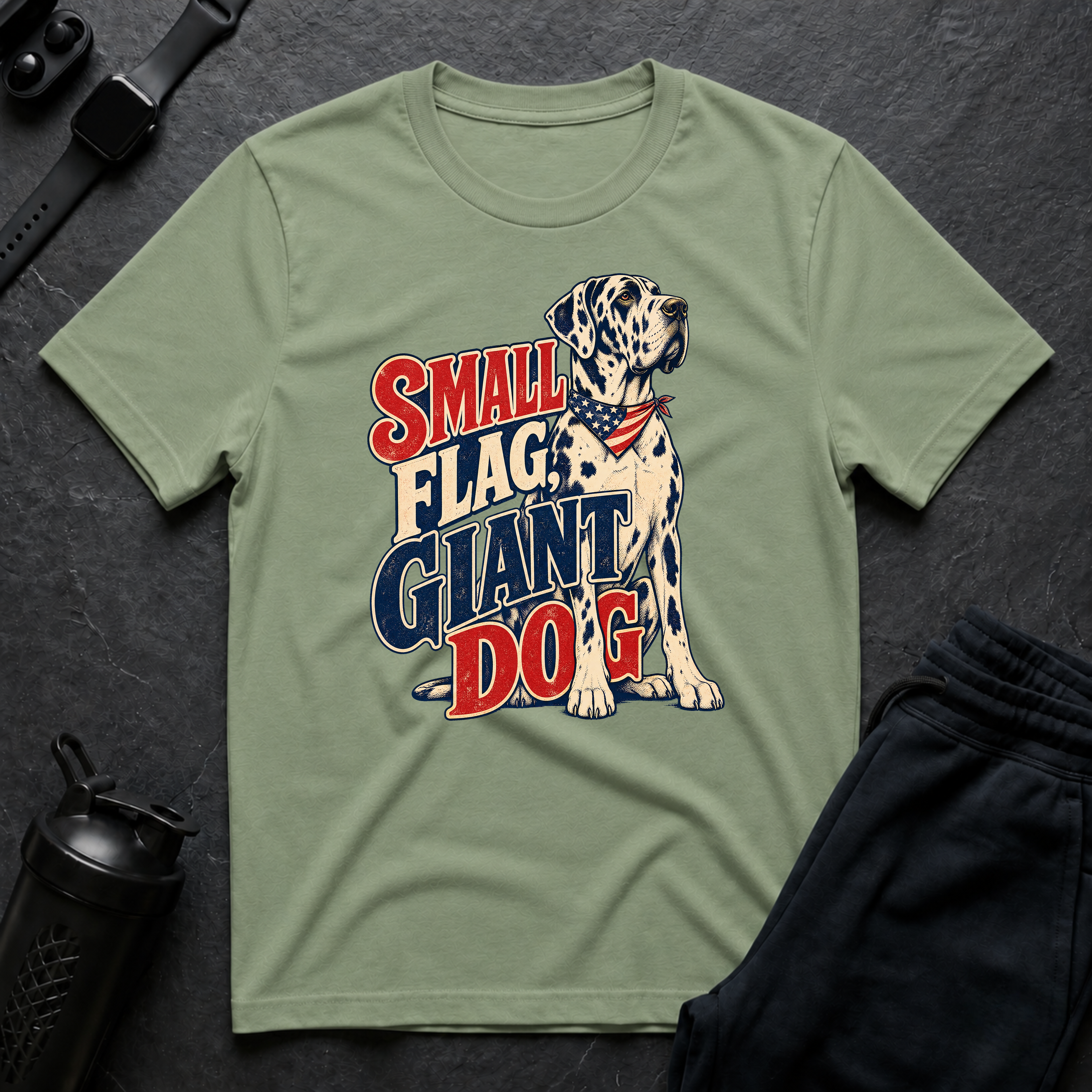 Small Flag Giant Dog