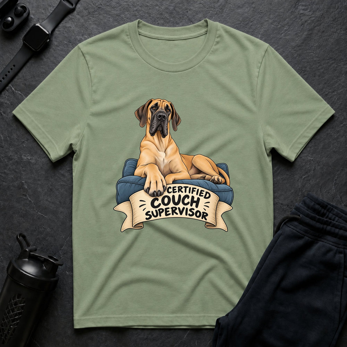 Couch Guardian – Great Dane T-Shirt