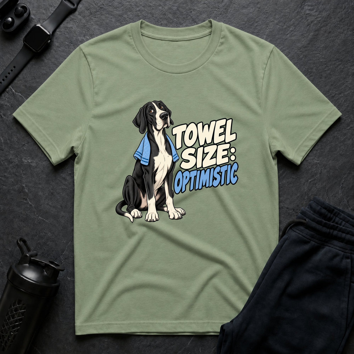 Optimistic Towel – Great Dane T-Shirt