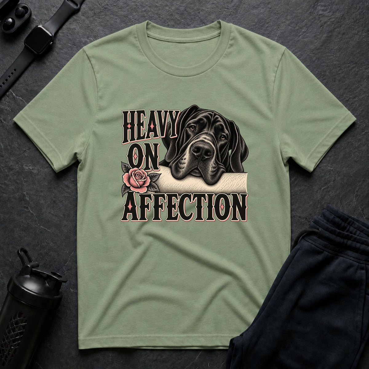 Heavy On Affection – Great Dane T-Shirt