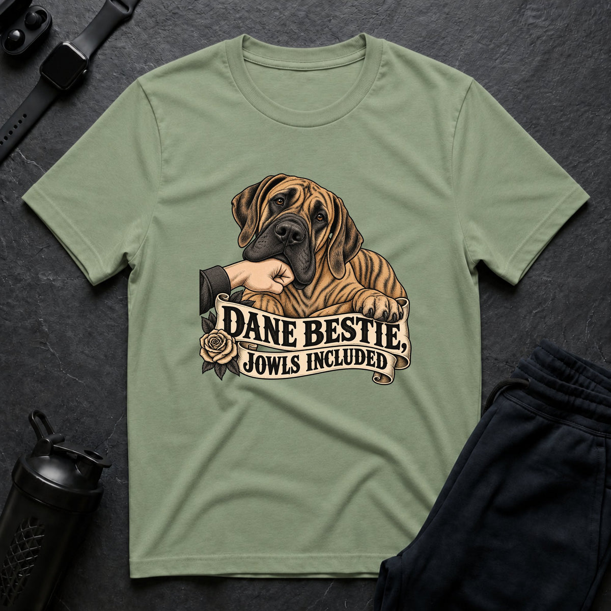 Dane Bestie Jowls – Great Dane T-Shirt