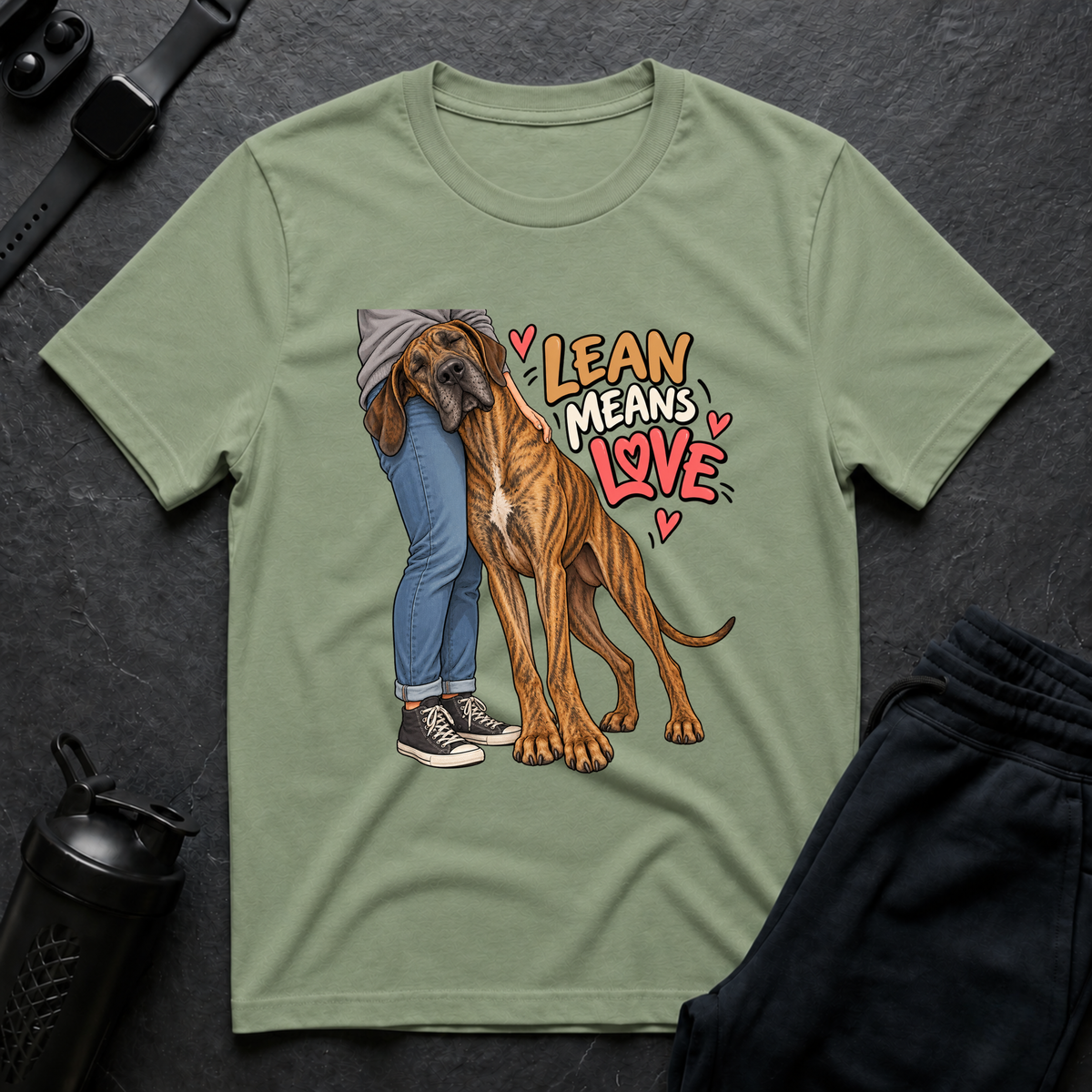 Lean Means Love – Great Dane T-Shirt