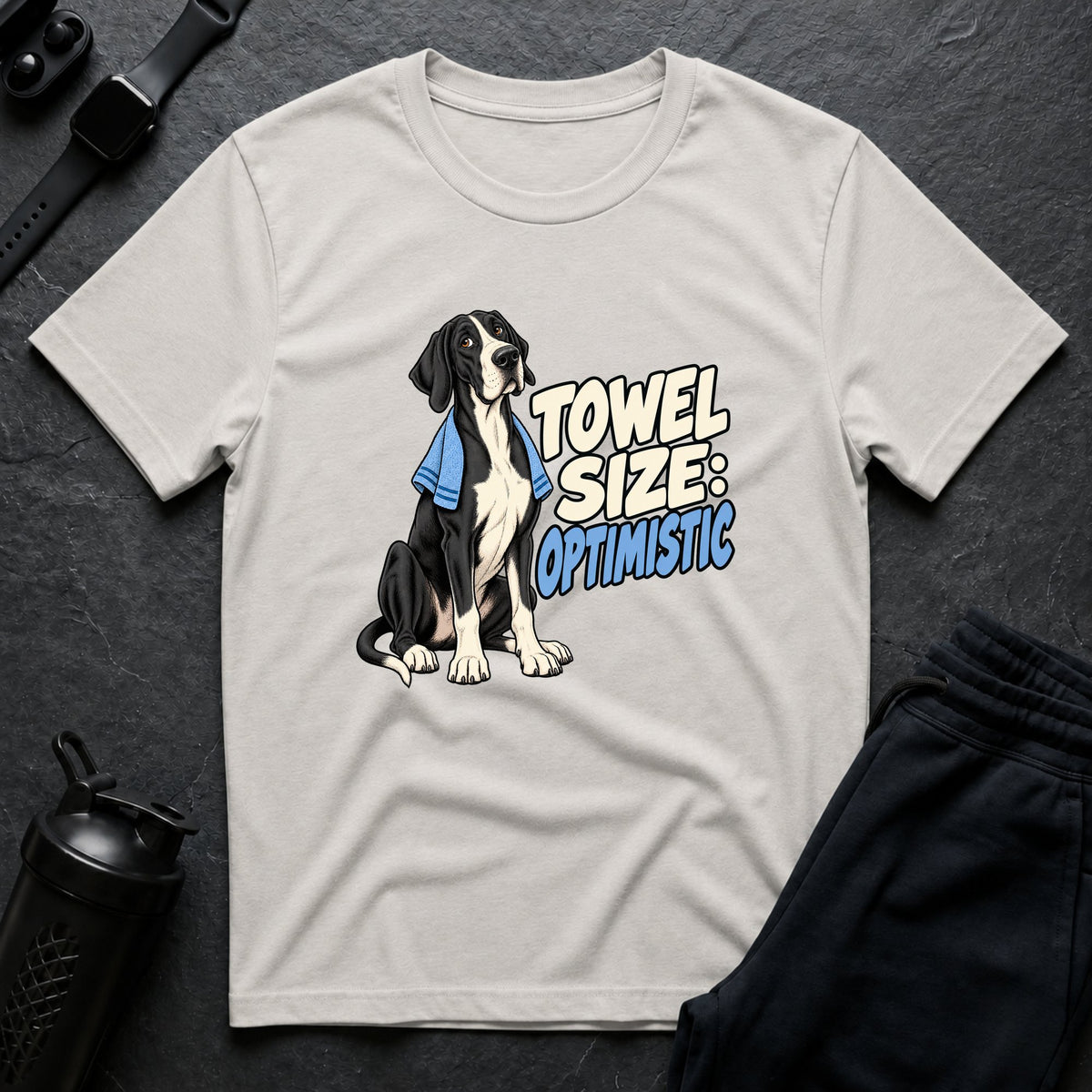 Optimistic Towel – Great Dane T-Shirt