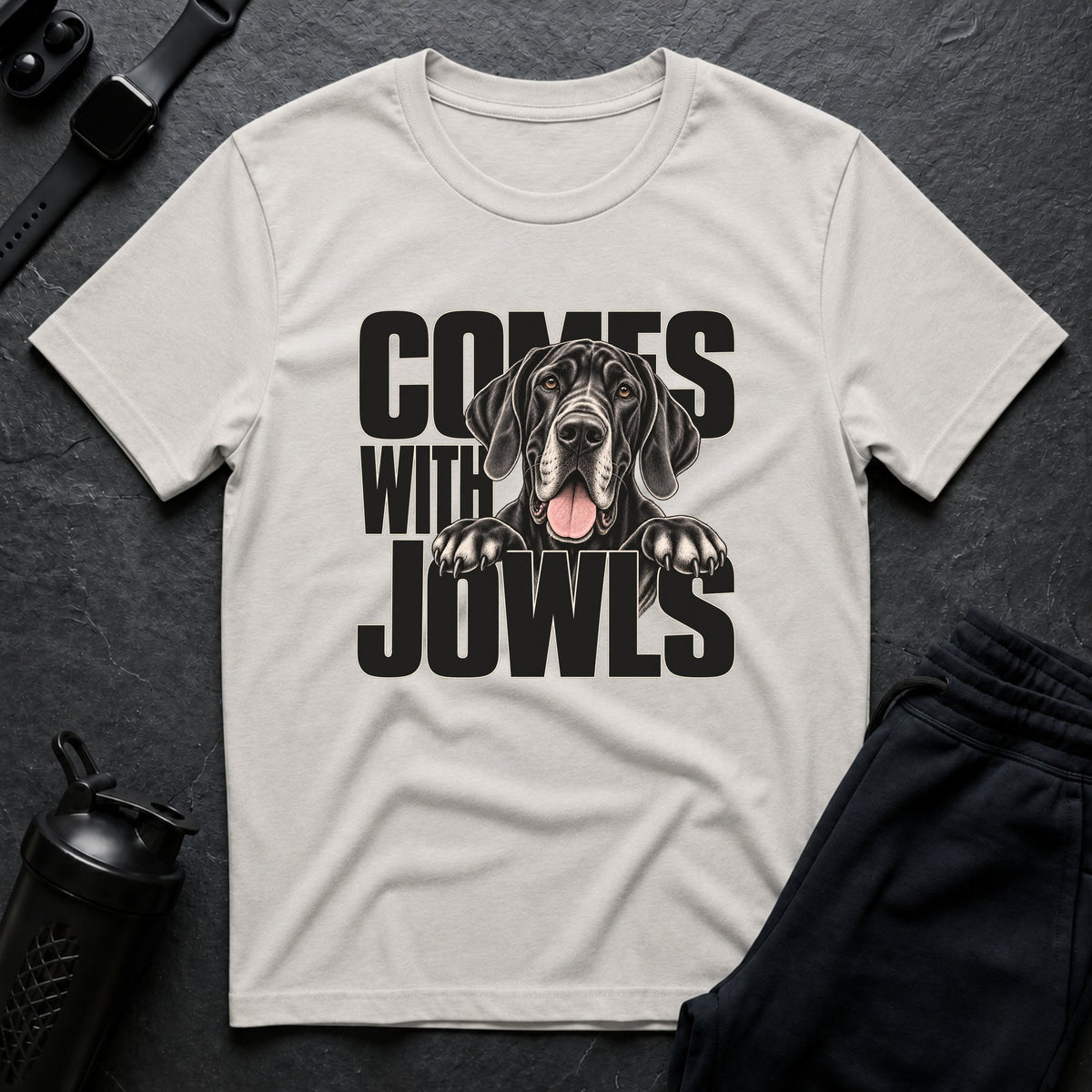 Comes With Jowls – Great Dane T-Shirt