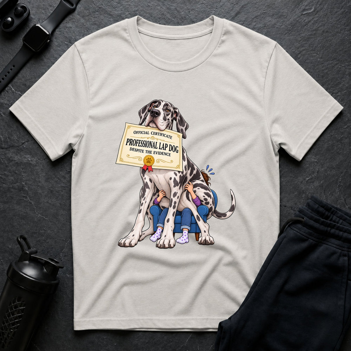 Professional Lap Dog – Great Dane T-Shirt