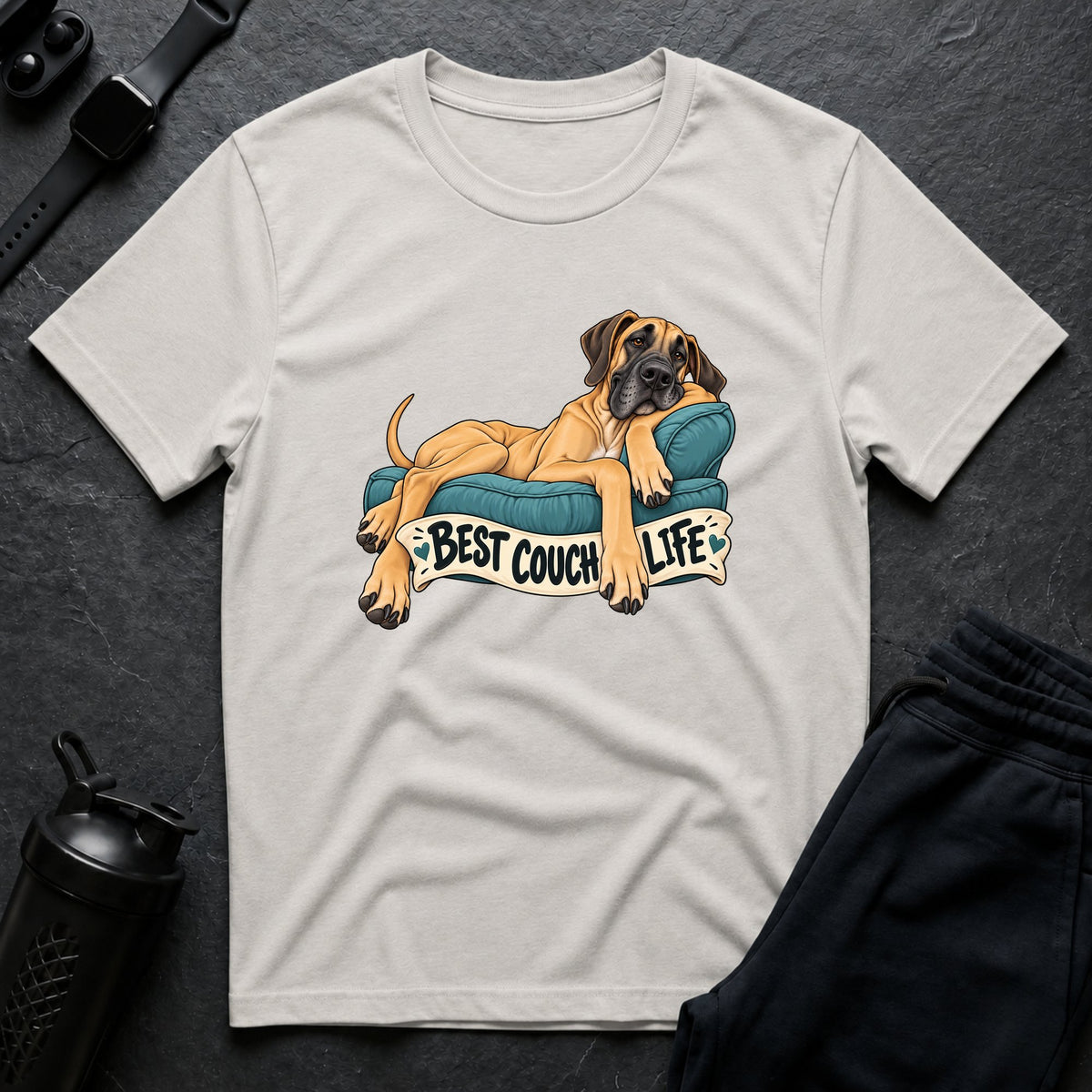 Best Couch Life – Great Dane T-Shirt