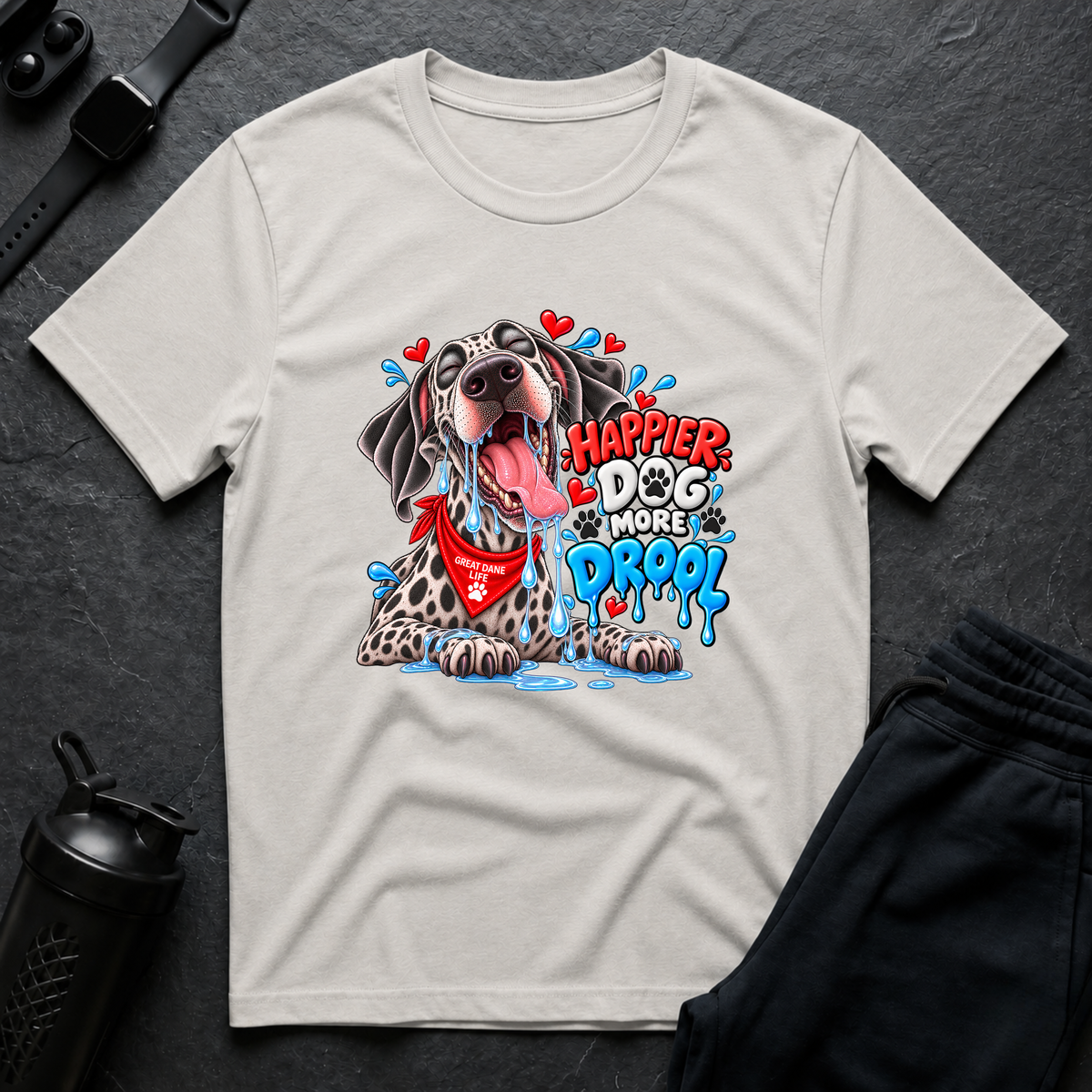 Happier Dog Drool – Great Dane T-Shirt