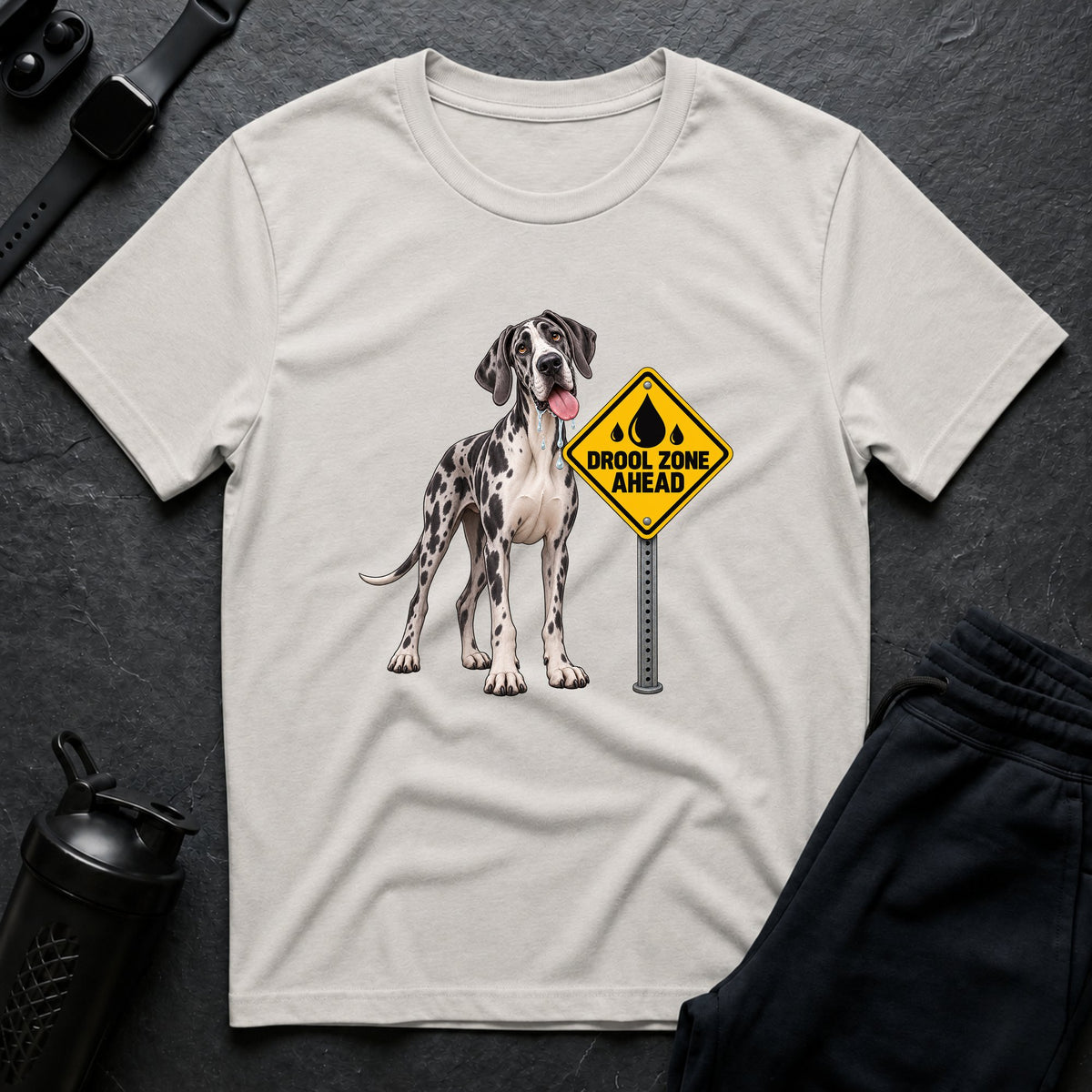 Drool Zone Ahead – Great Dane T-Shirt