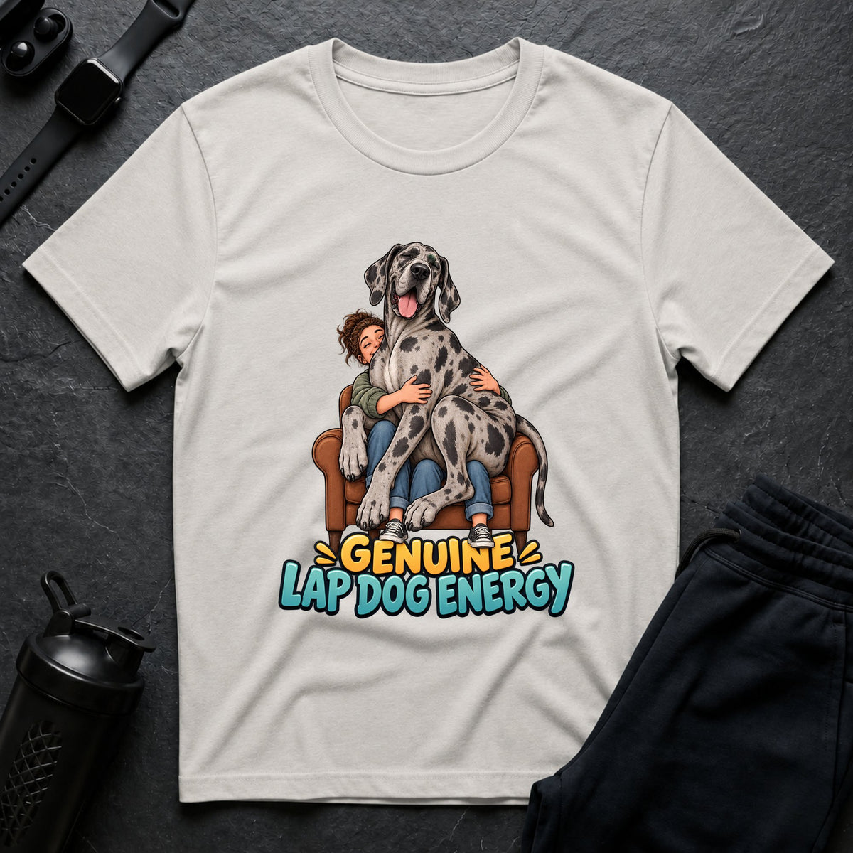 Genuine Lapdog Energy – Great Dane T-Shirt