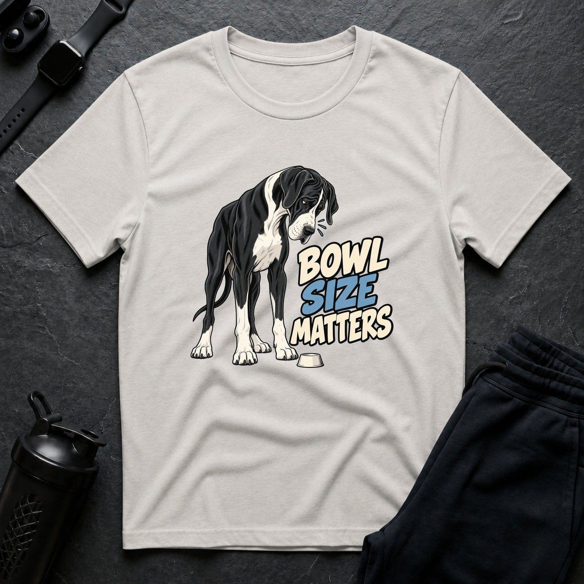 Bowl Size Matters – Great Dane T-Shirt