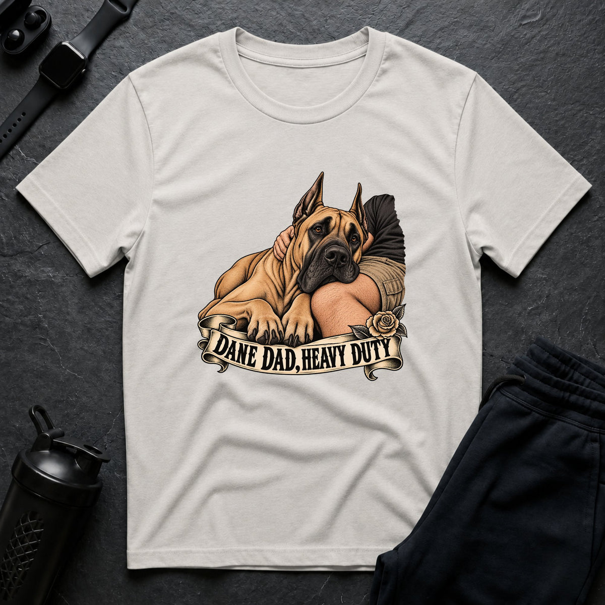 Dane Dad Duty – Great Dane T-Shirt design
