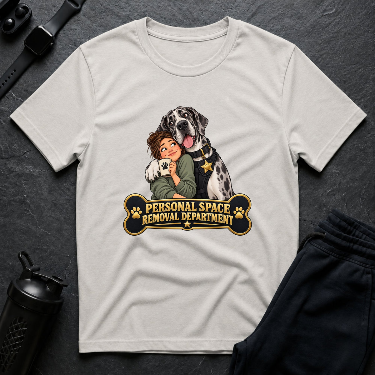 Personal Space Patrol – Great Dane T-Shirt