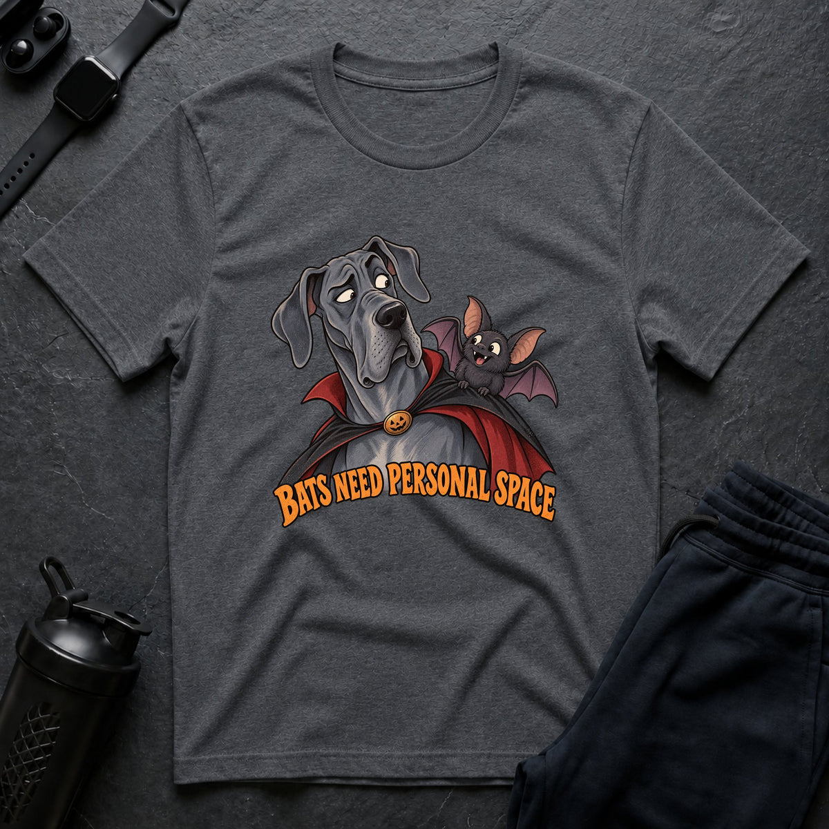Bats Personal Space – Great Dane T-Shirt